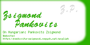 zsigmond pankovits business card